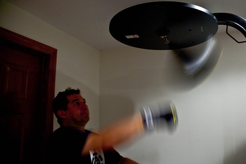 Develop your footwork while you train on the speedbag