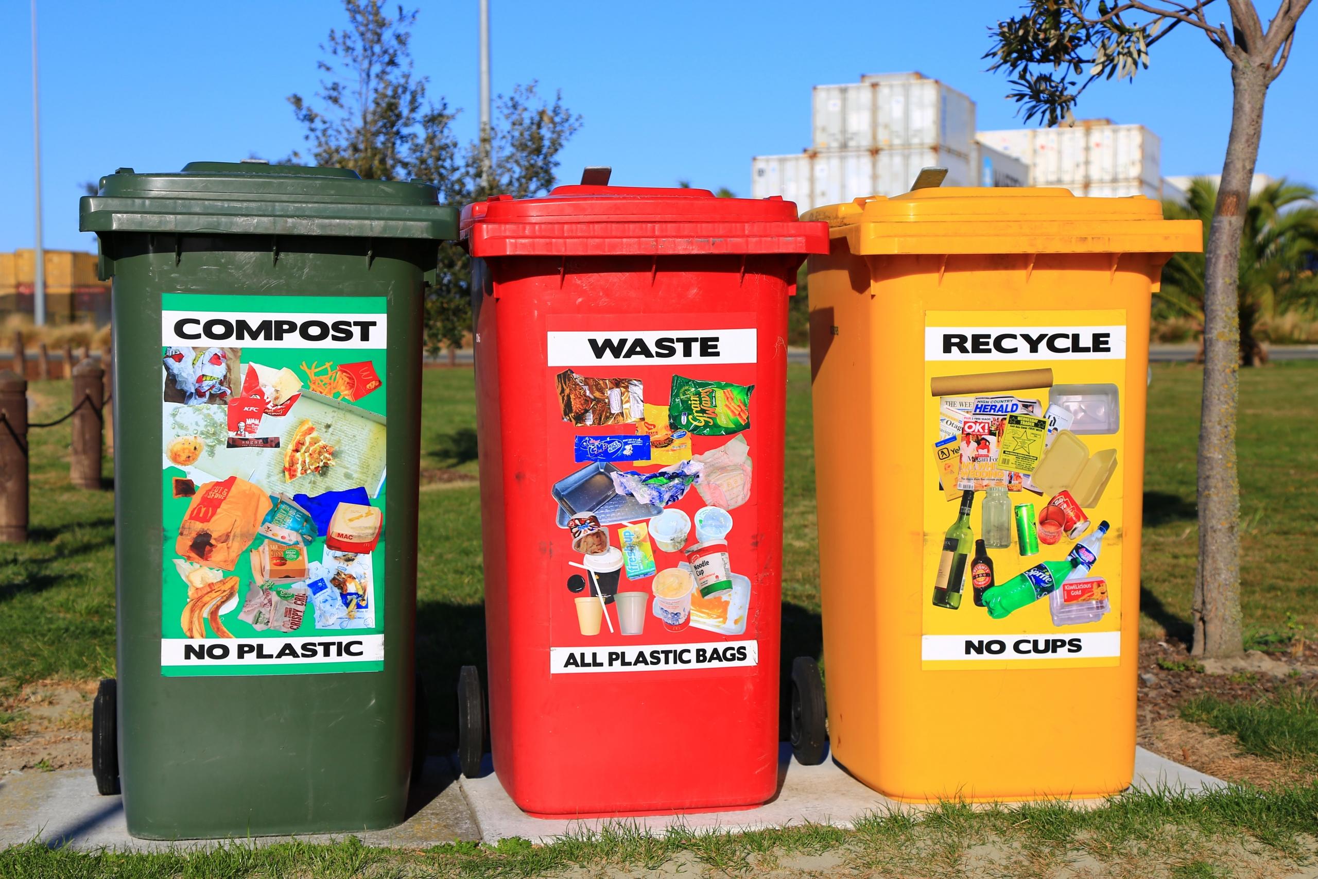 garbage bins