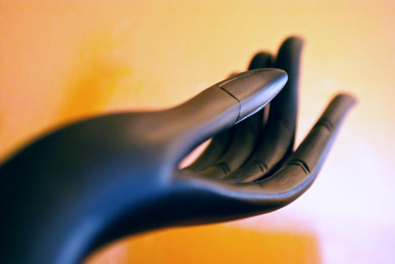 Mudha or gestures such as this hand gesture fill a specific purpose in yoga