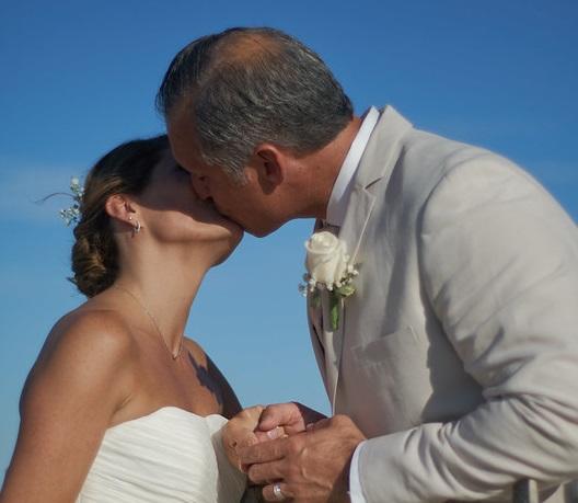 Unlike passionate kisses, wedding kisses are chaste