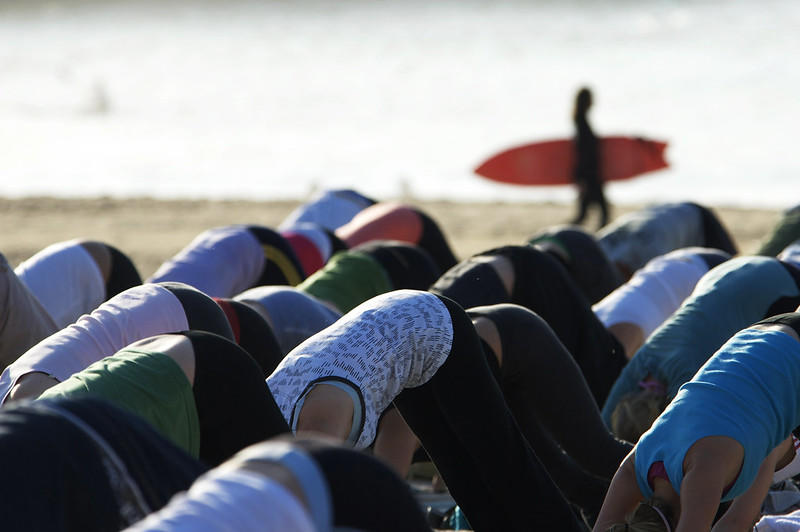 Hatha yoga's history includes yoga classes only over the last century