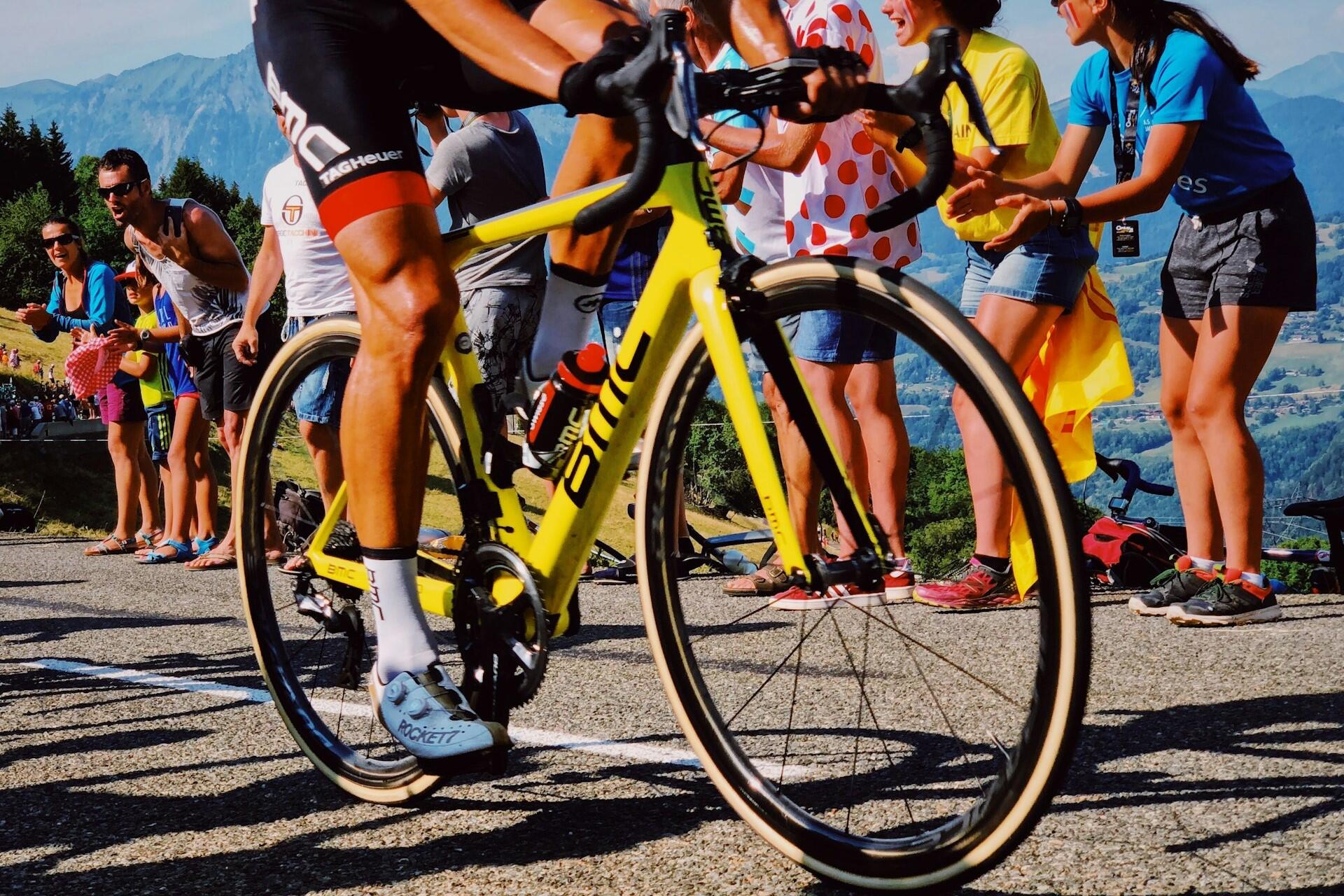 A cyclist in the Tour de France.