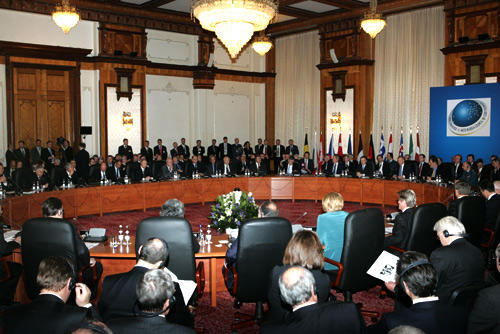 The first Russia-Nato Council meeting in 2008