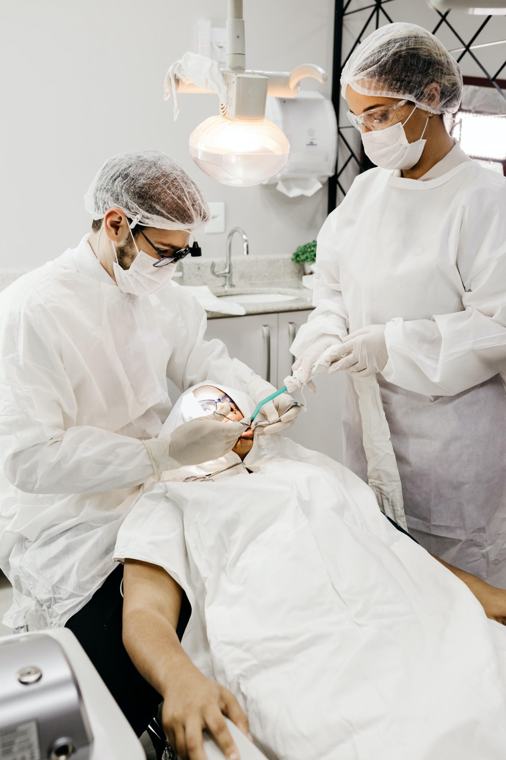 working in a dental clinic