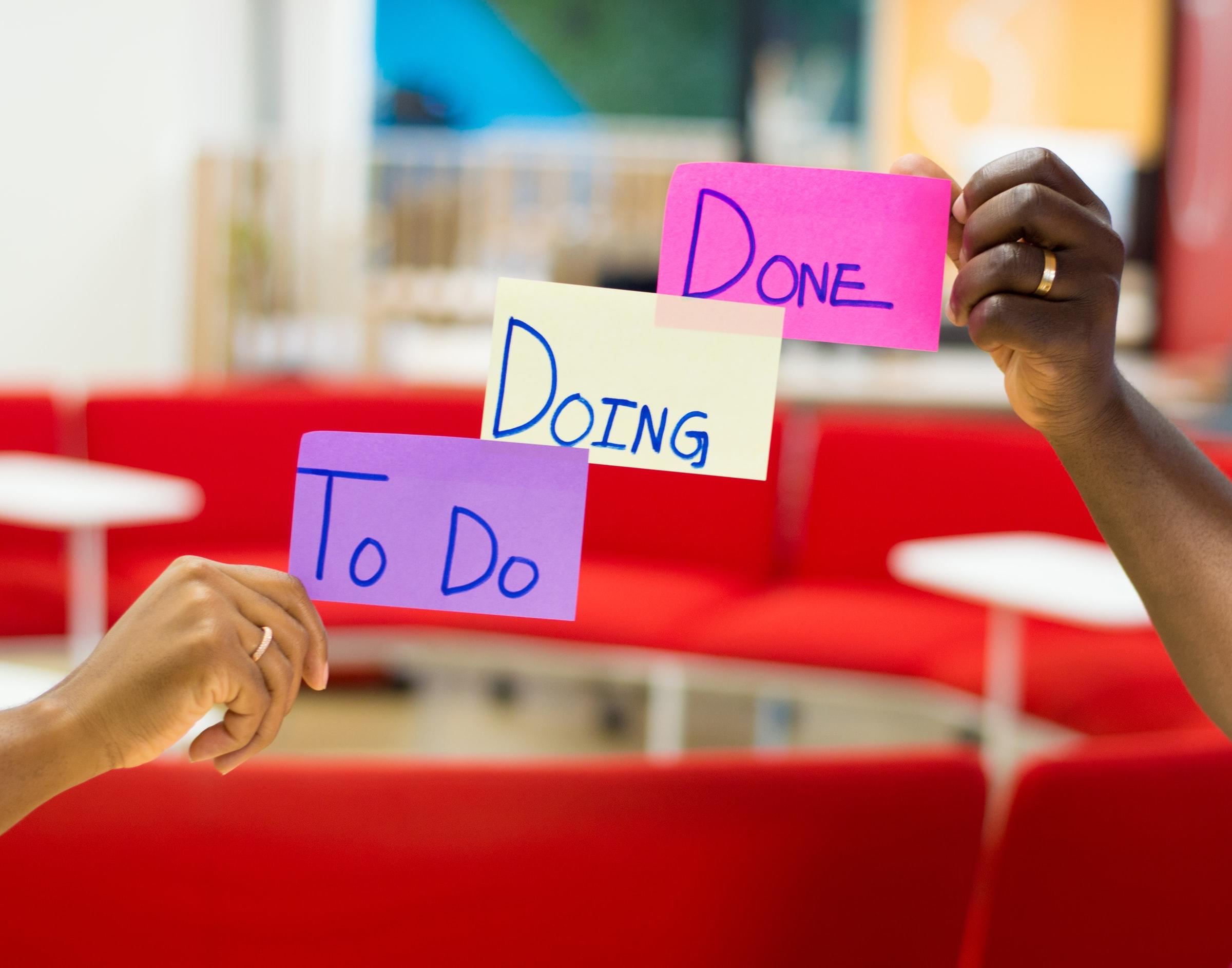 to do, doing, done