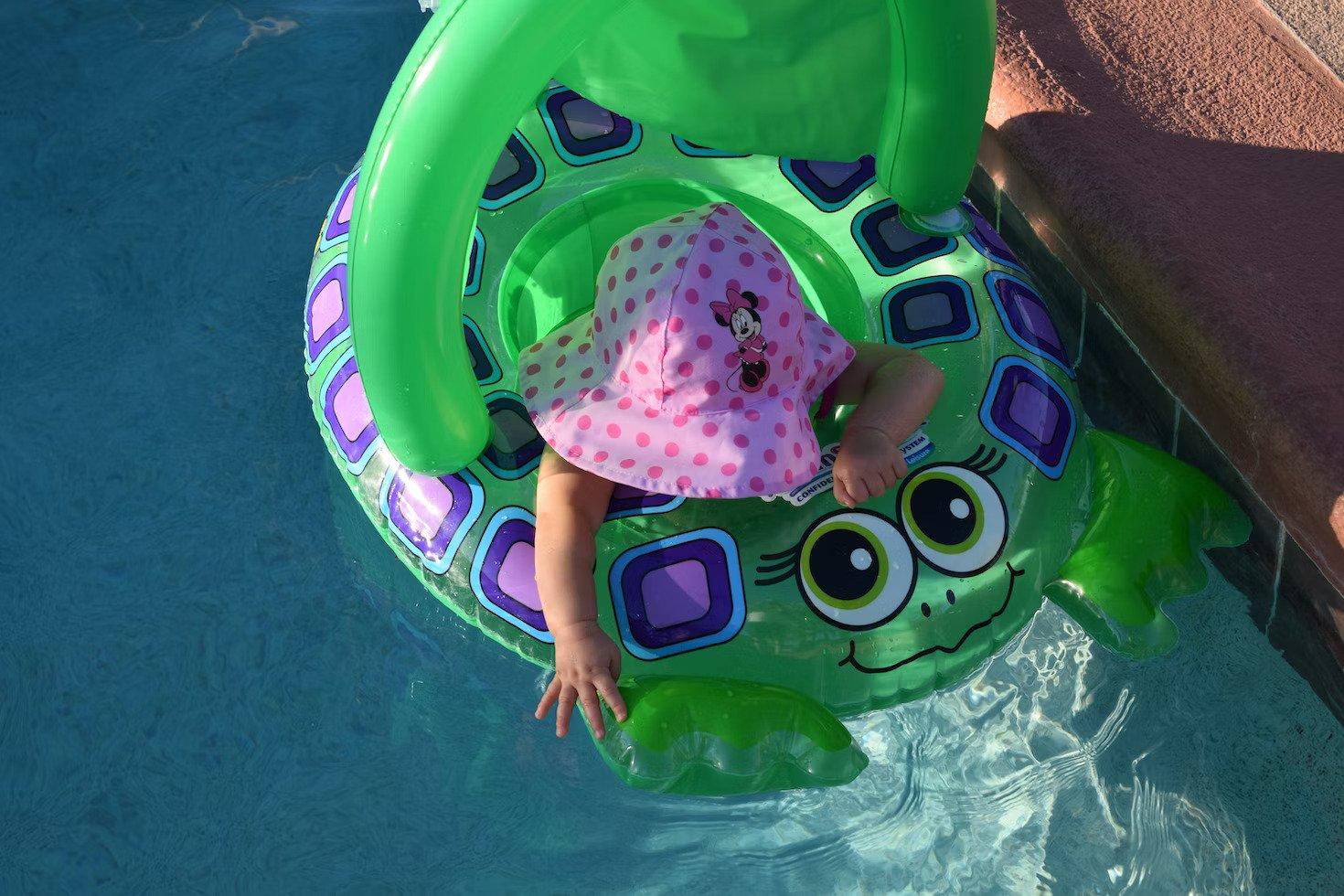 baby in pool