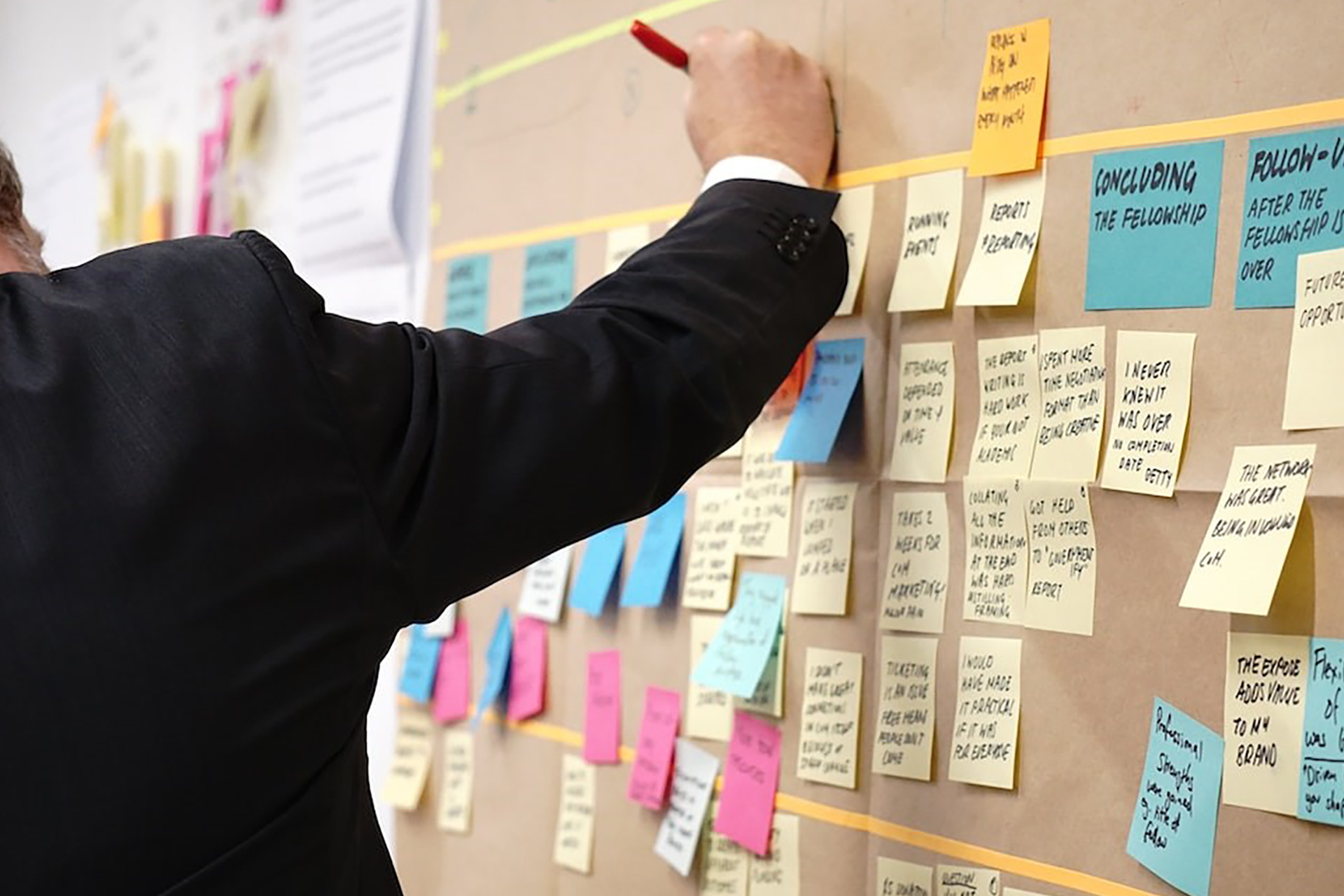 Man making notes