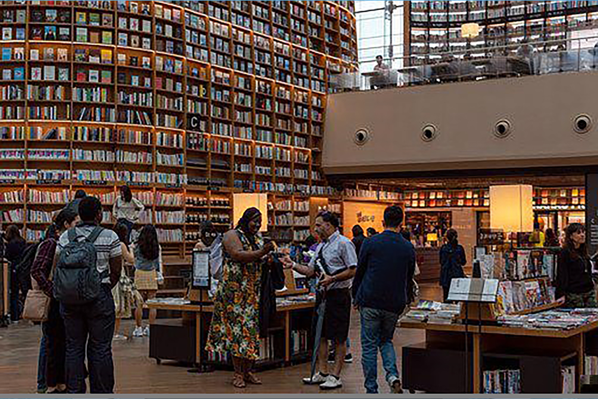 A book fair held in a public library