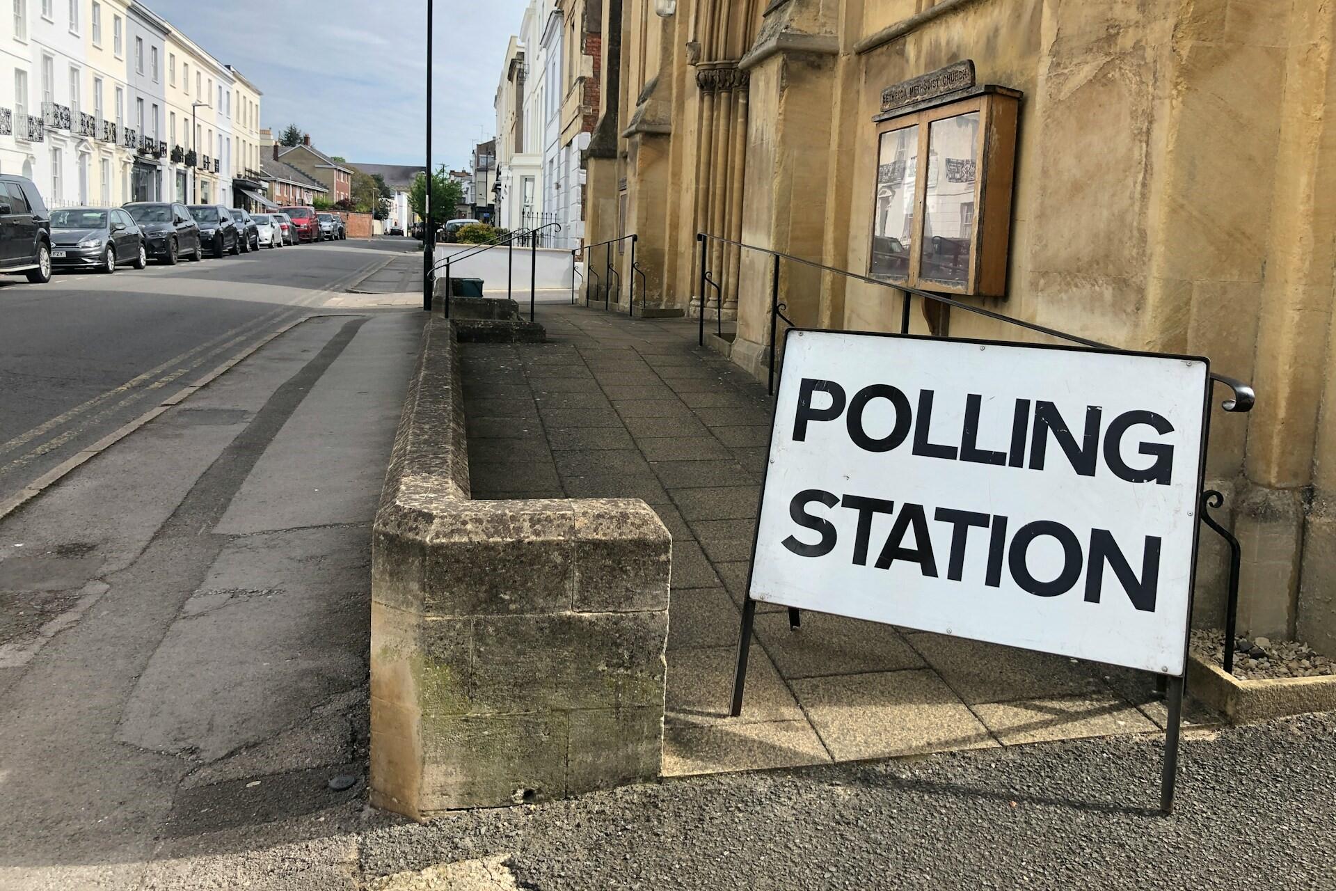A polling station in the UK.