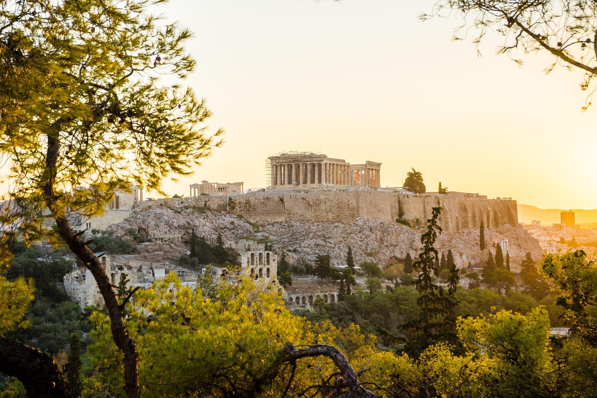 Athens ruins temple landscape