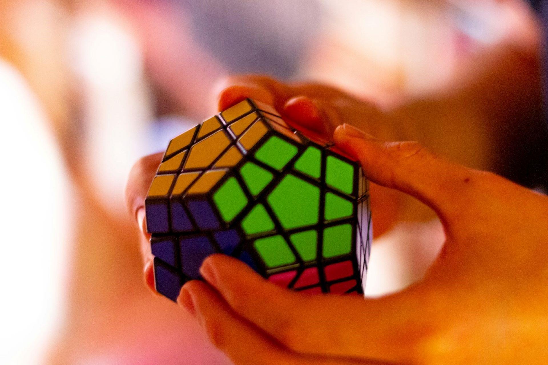 A pentagonal puzzle toy.