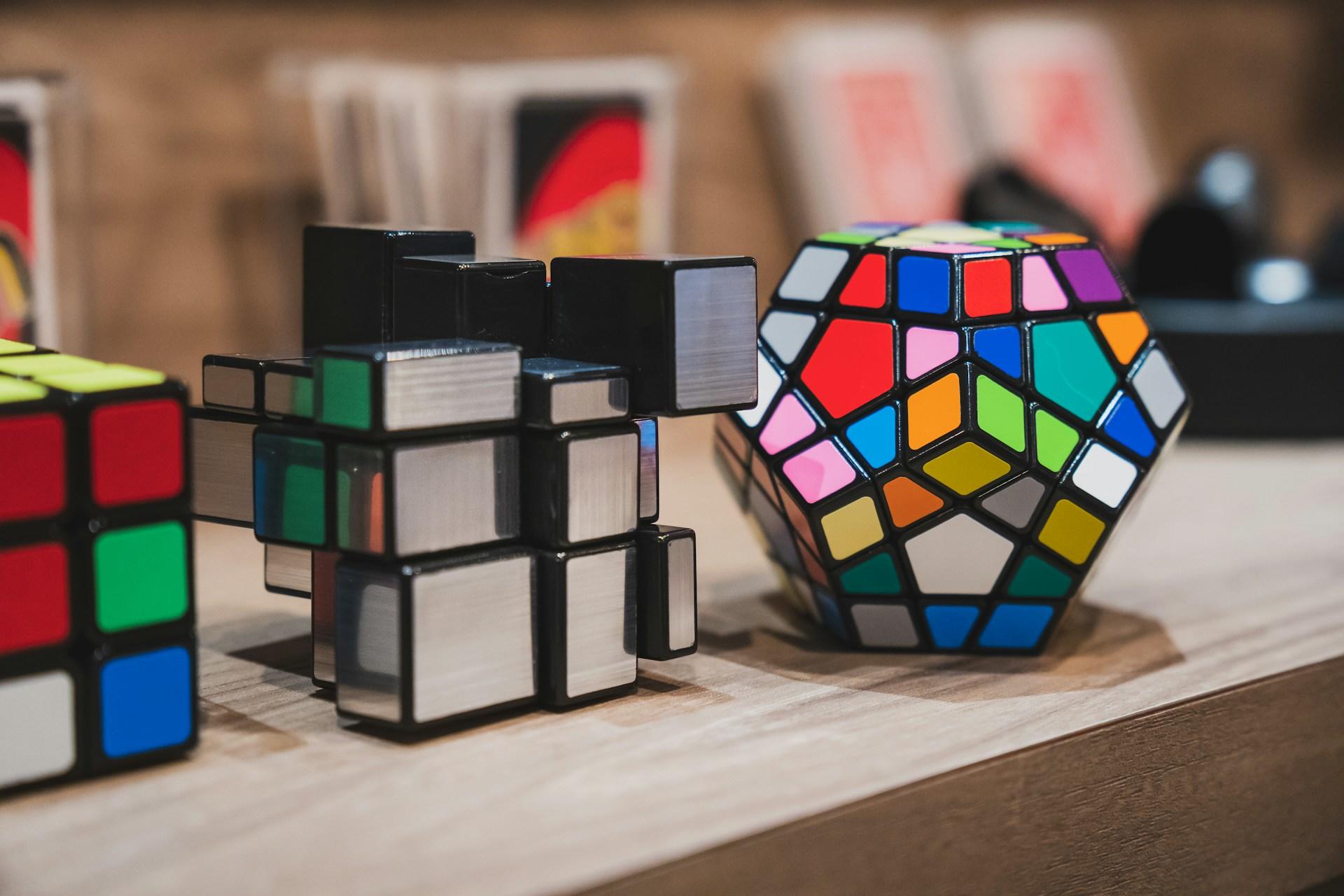 A series of Rubik's Cube variants and similar puzzles.