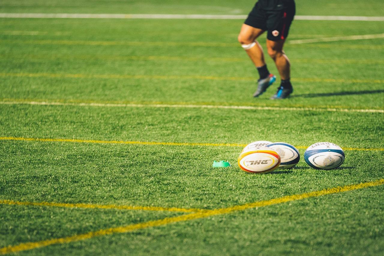rugby playing sports pitch ball