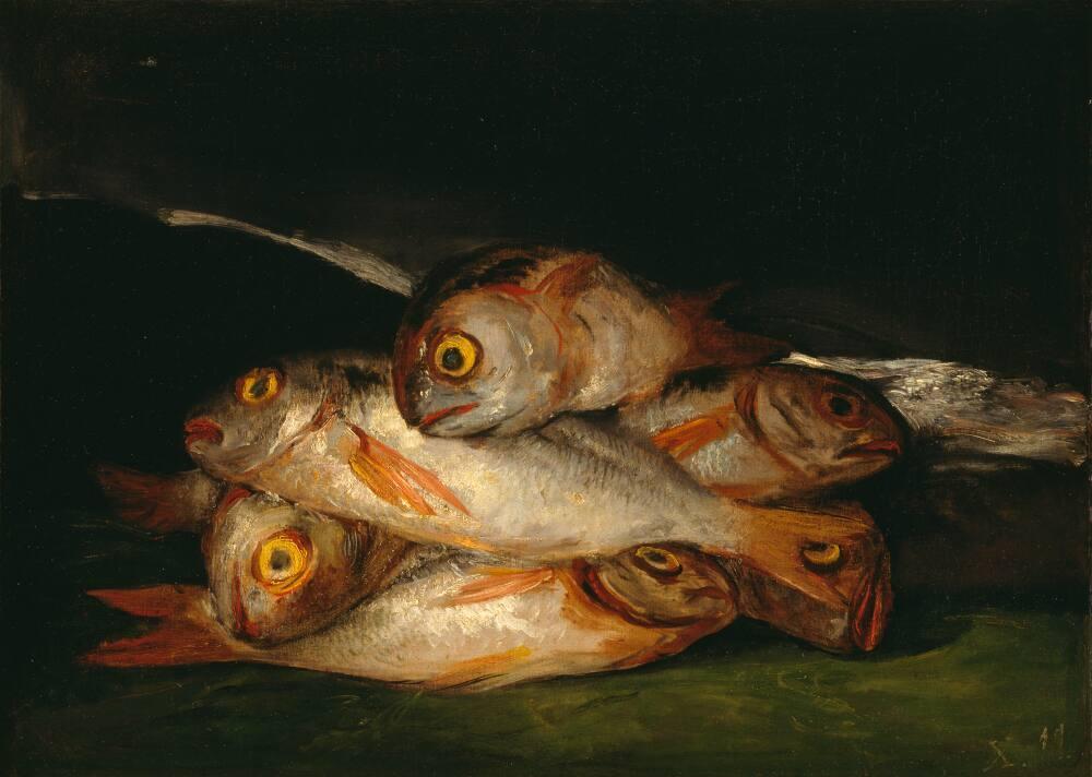 Francisco de Goya - Still Life with Golden Bream (1808-1812).