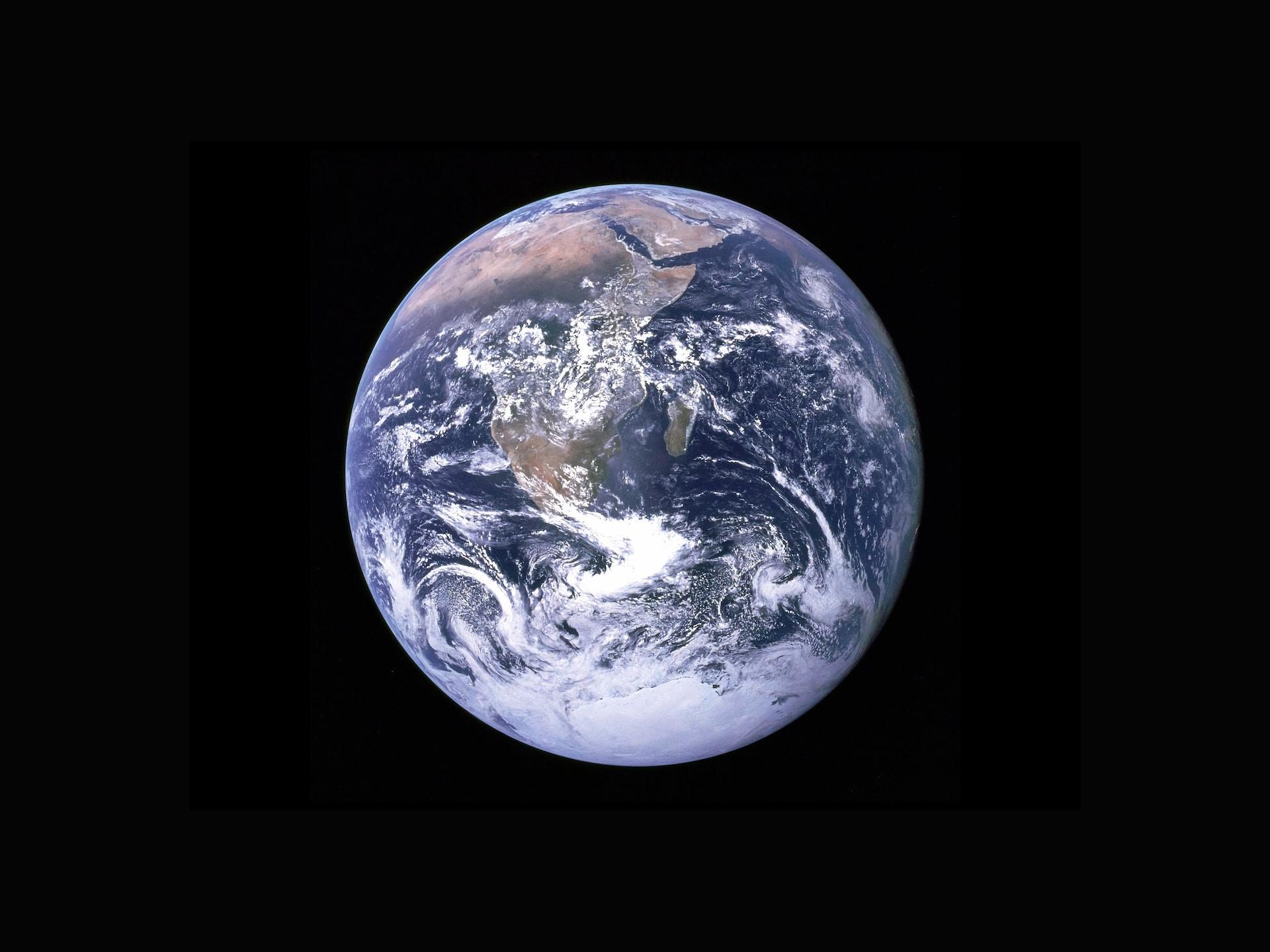 An image of the Earth taken from space.. 