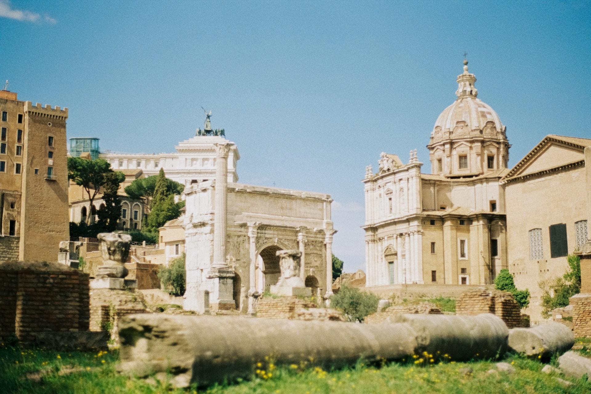Antient part of Rome, Italy.