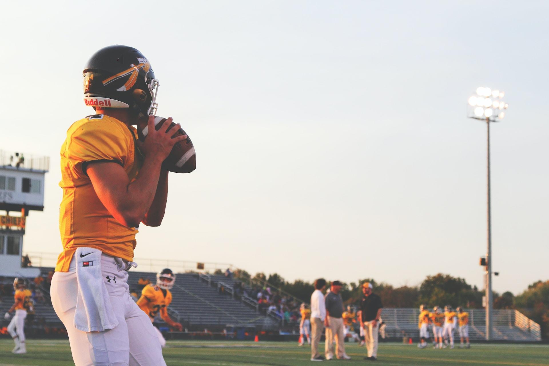A guy prepares to throw