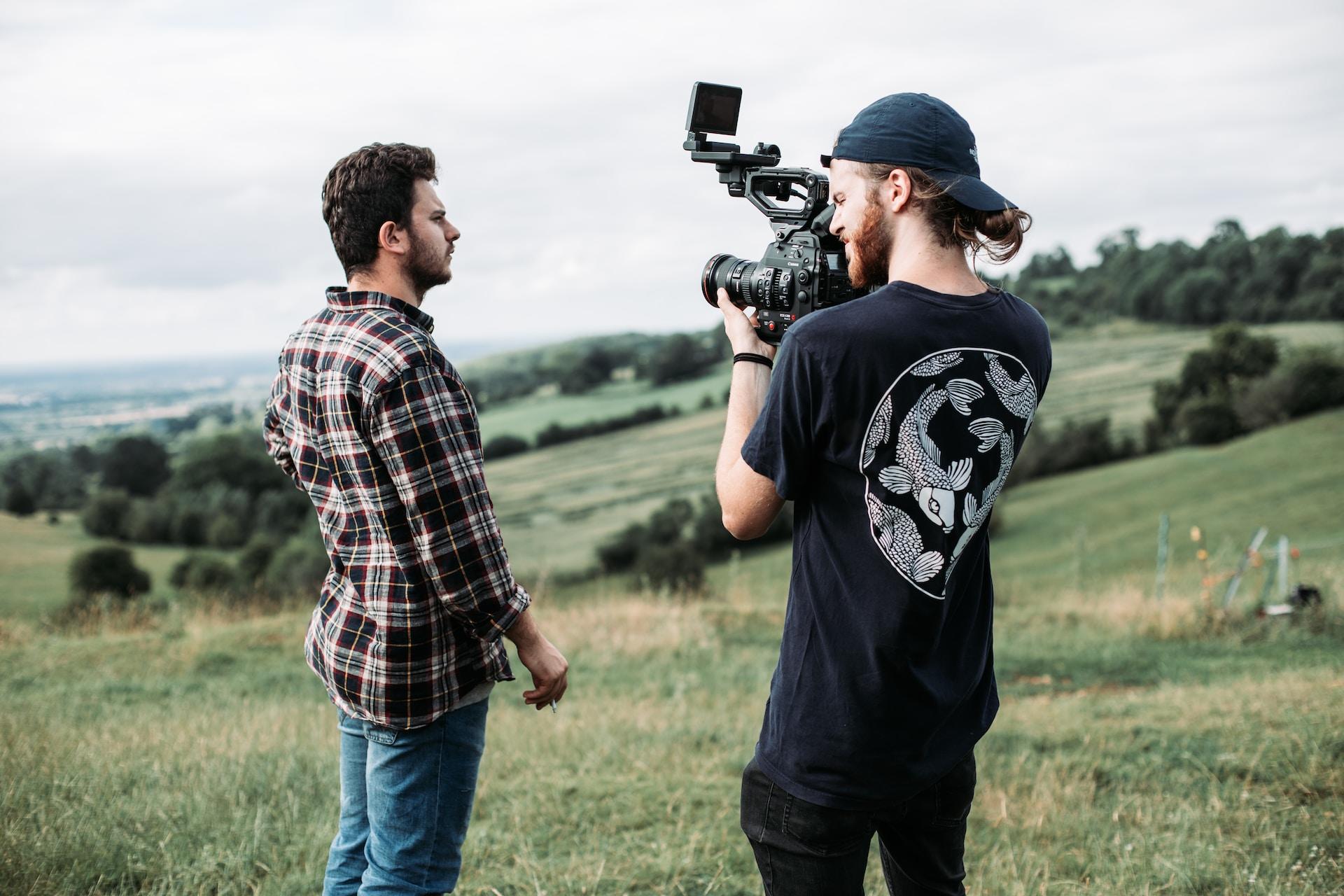 Shooting a film in the Cotswolds.