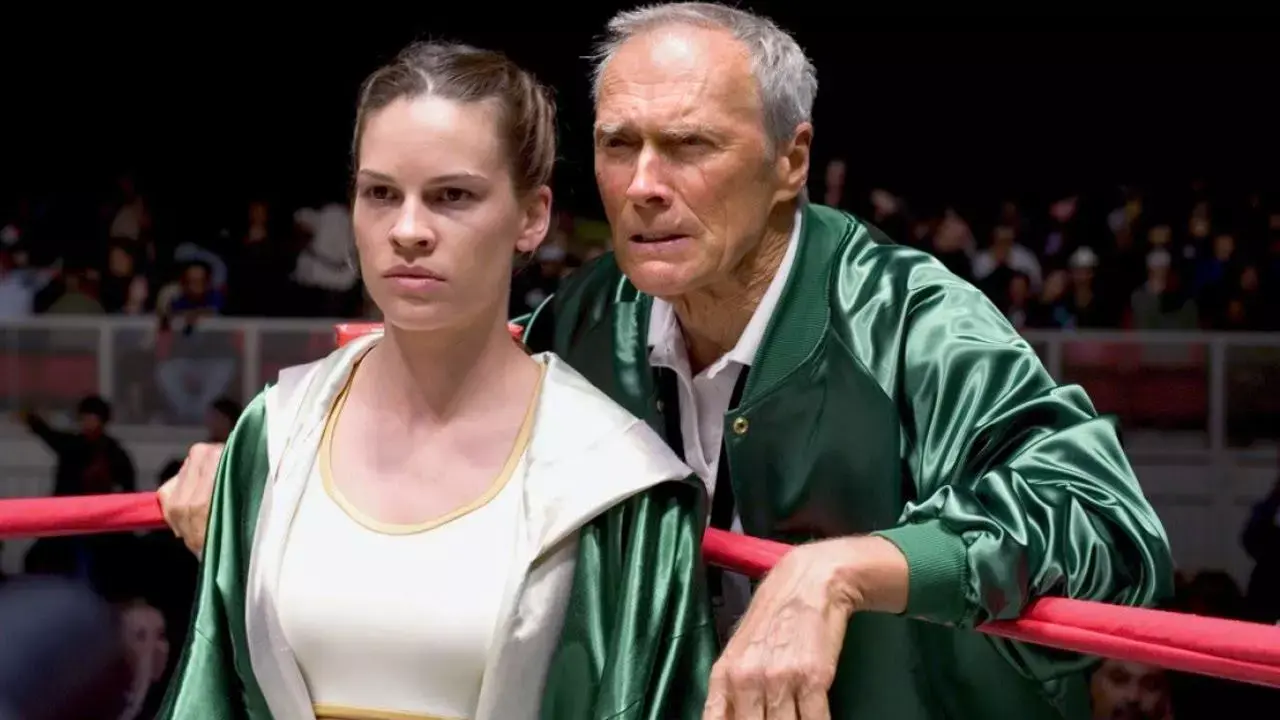 clint eastwood and hilary swank in million dollar baby film