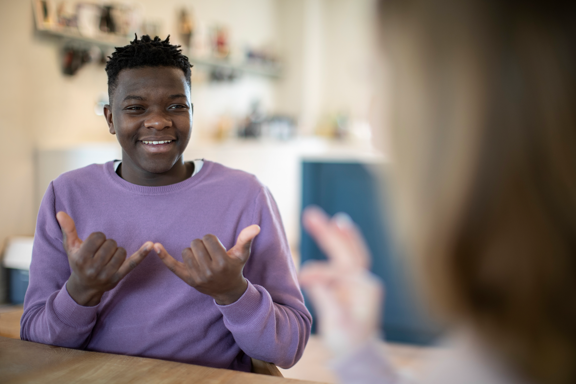 ASL student learning