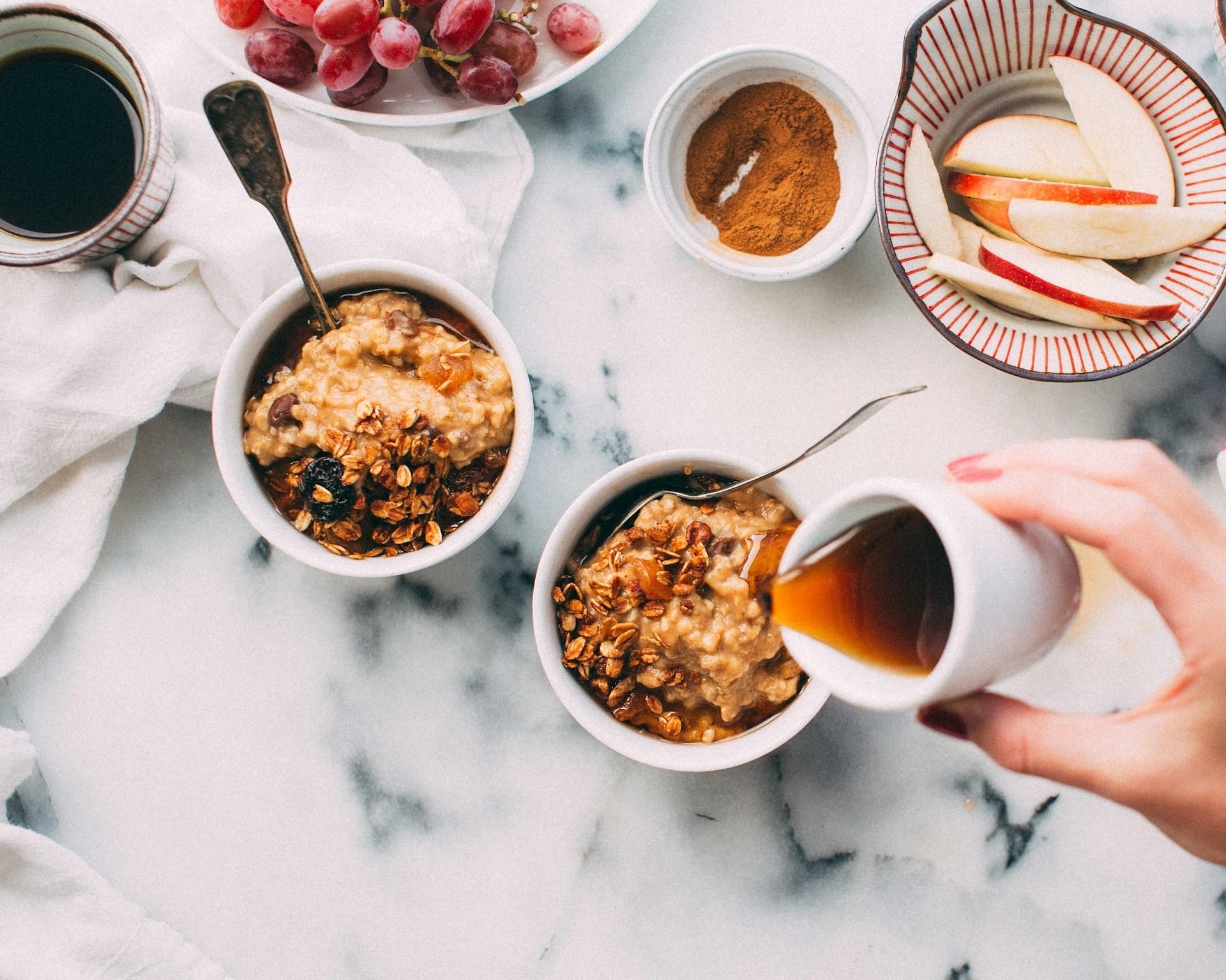 Breakfast and coffee