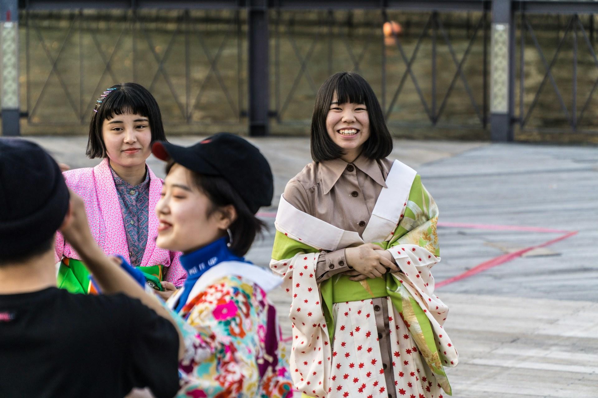 japan woman greeting