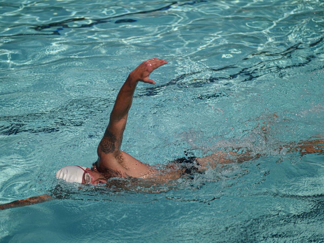 freestyle drill shown in pool is part of the swimming strokes