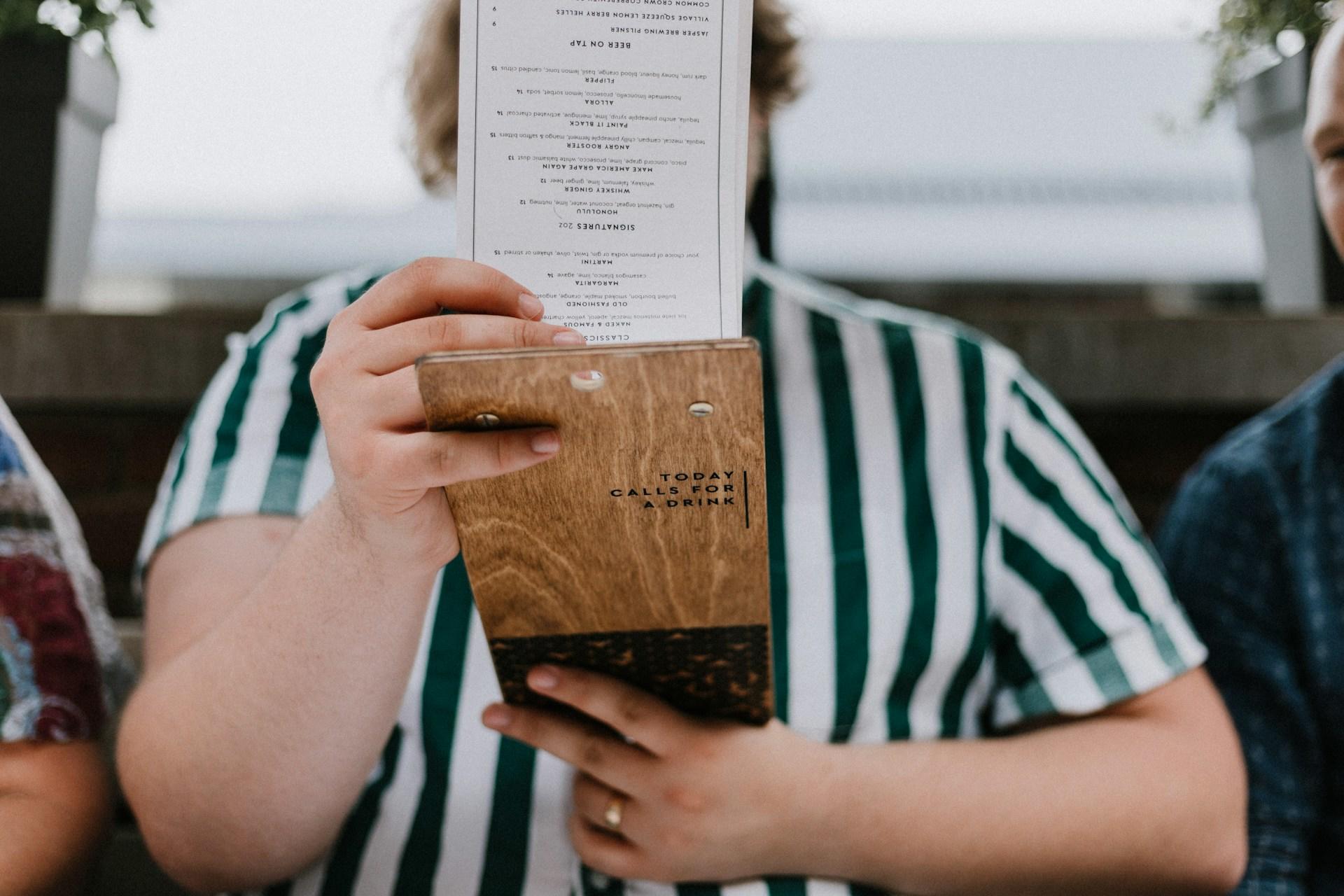 Man ordering at a restaurant