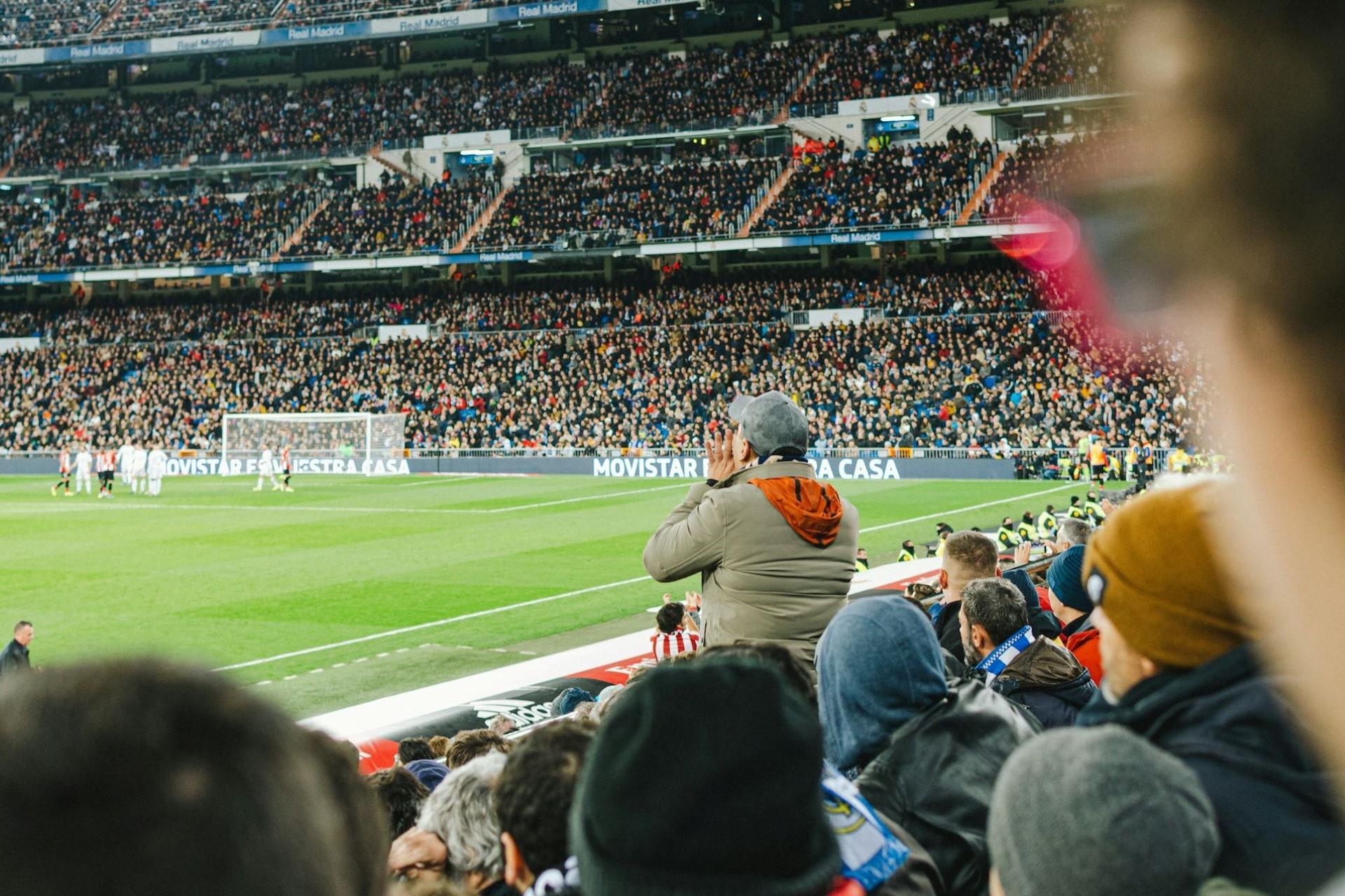 Real Madrid fans at a match.