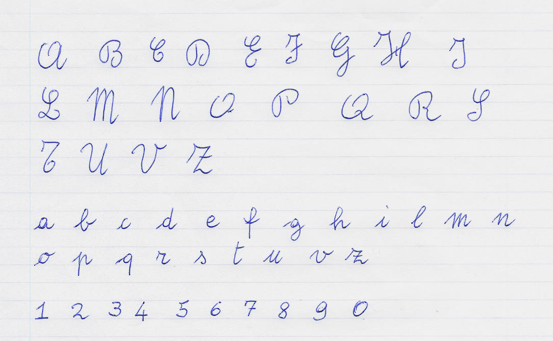 Italian handwriting