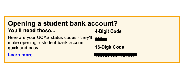UCAS status codes 
