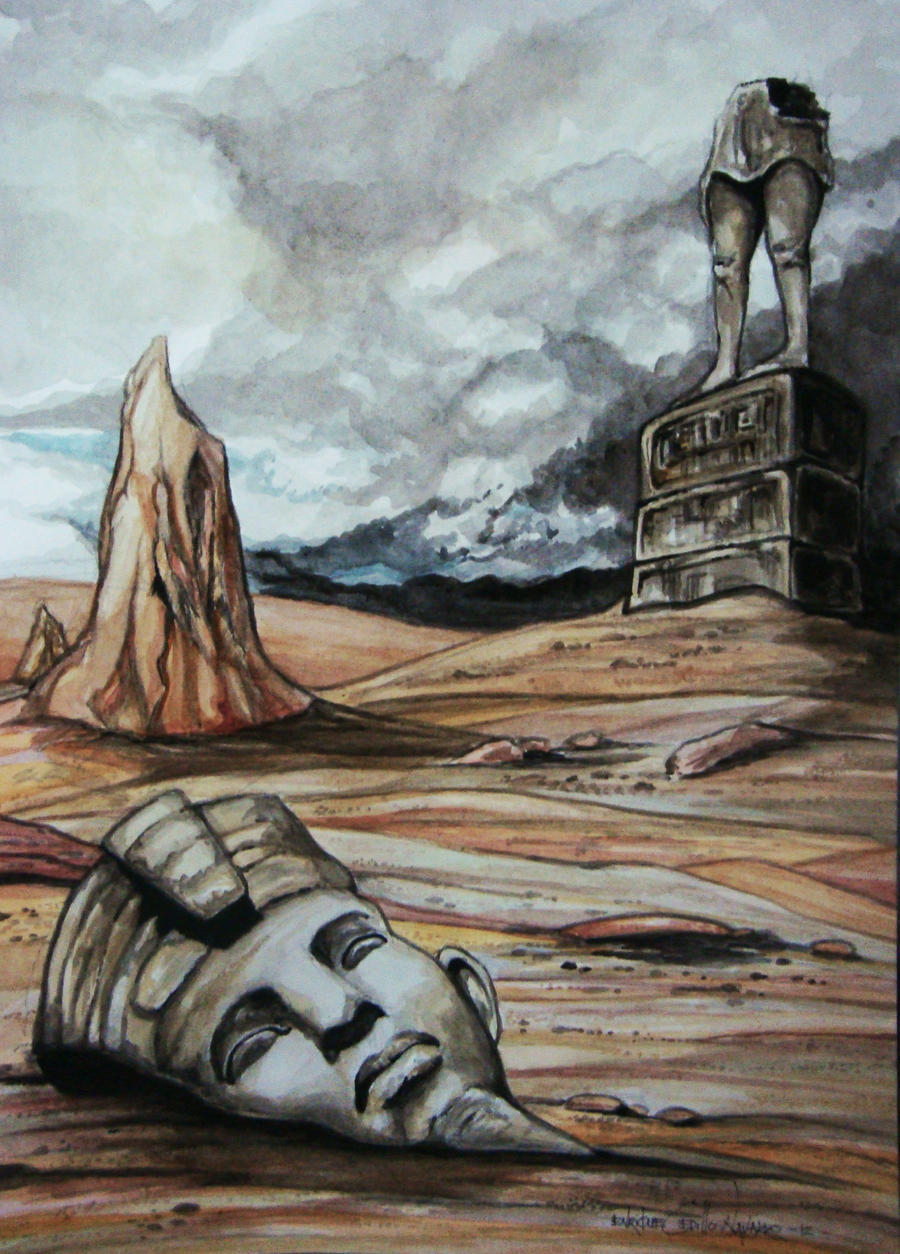 painting of decay in the desert