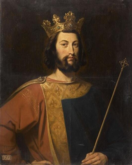 oil painting portrait of Louis VII