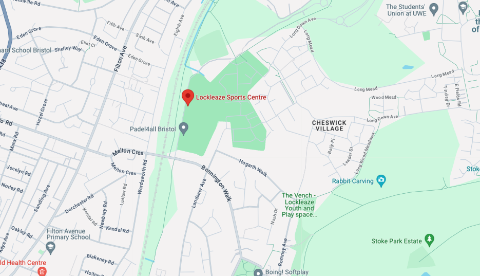 map of lockleaze sports centre in bristol 