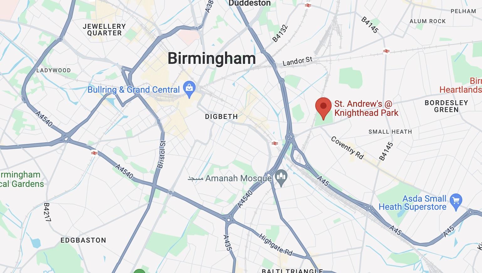 st andrews stadium map