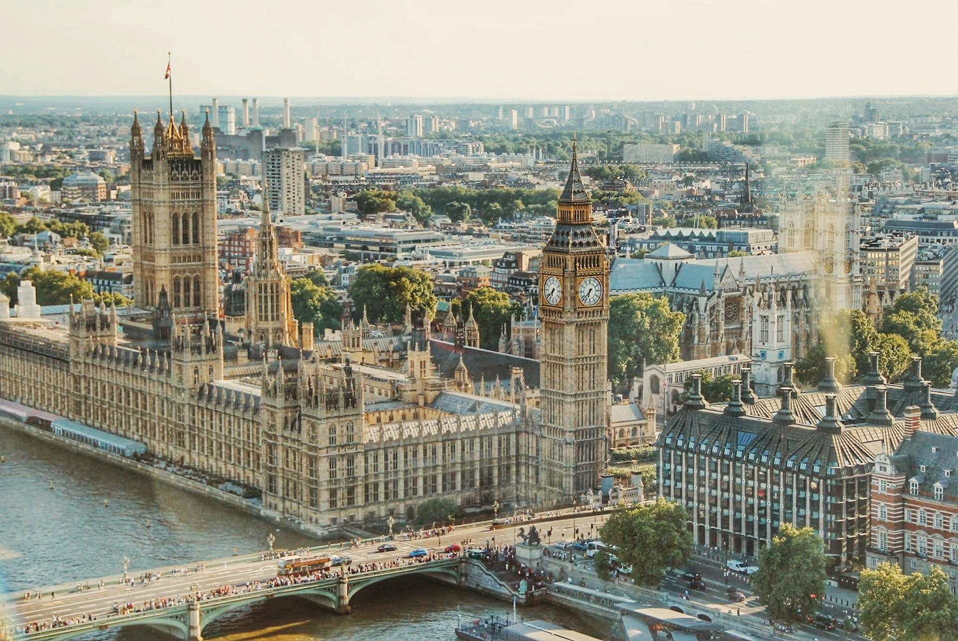 overview of parliament square in London