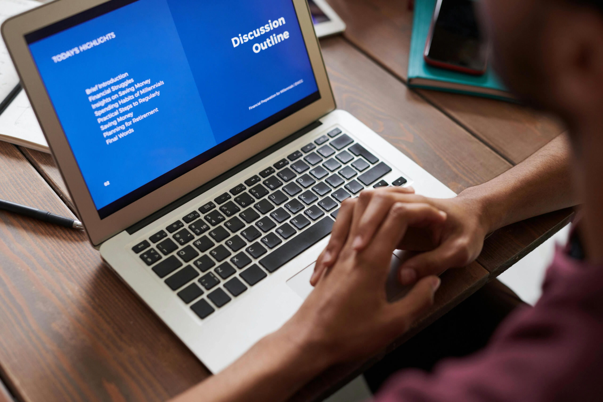 person working ona computer