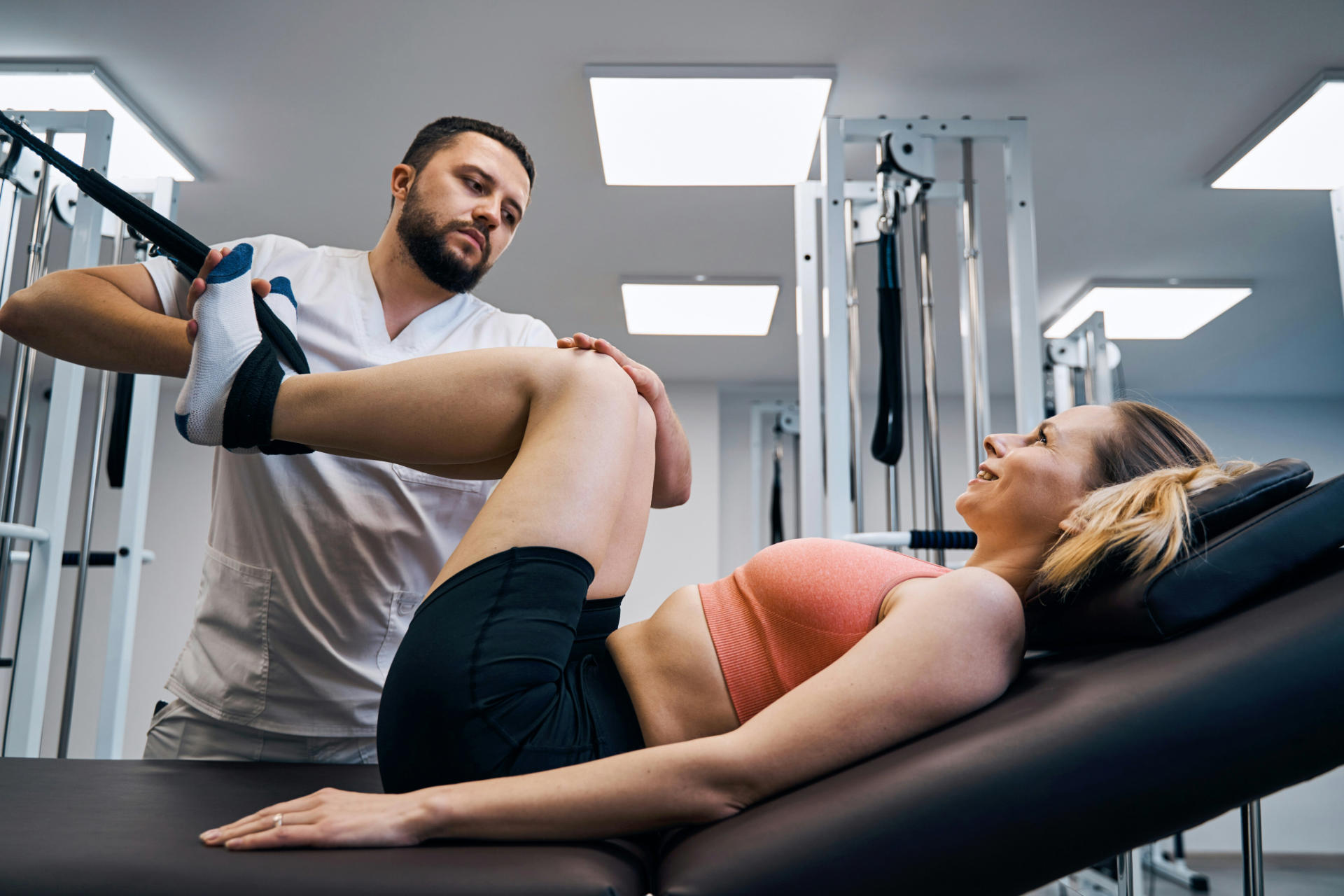 woman in a physiotherapy session