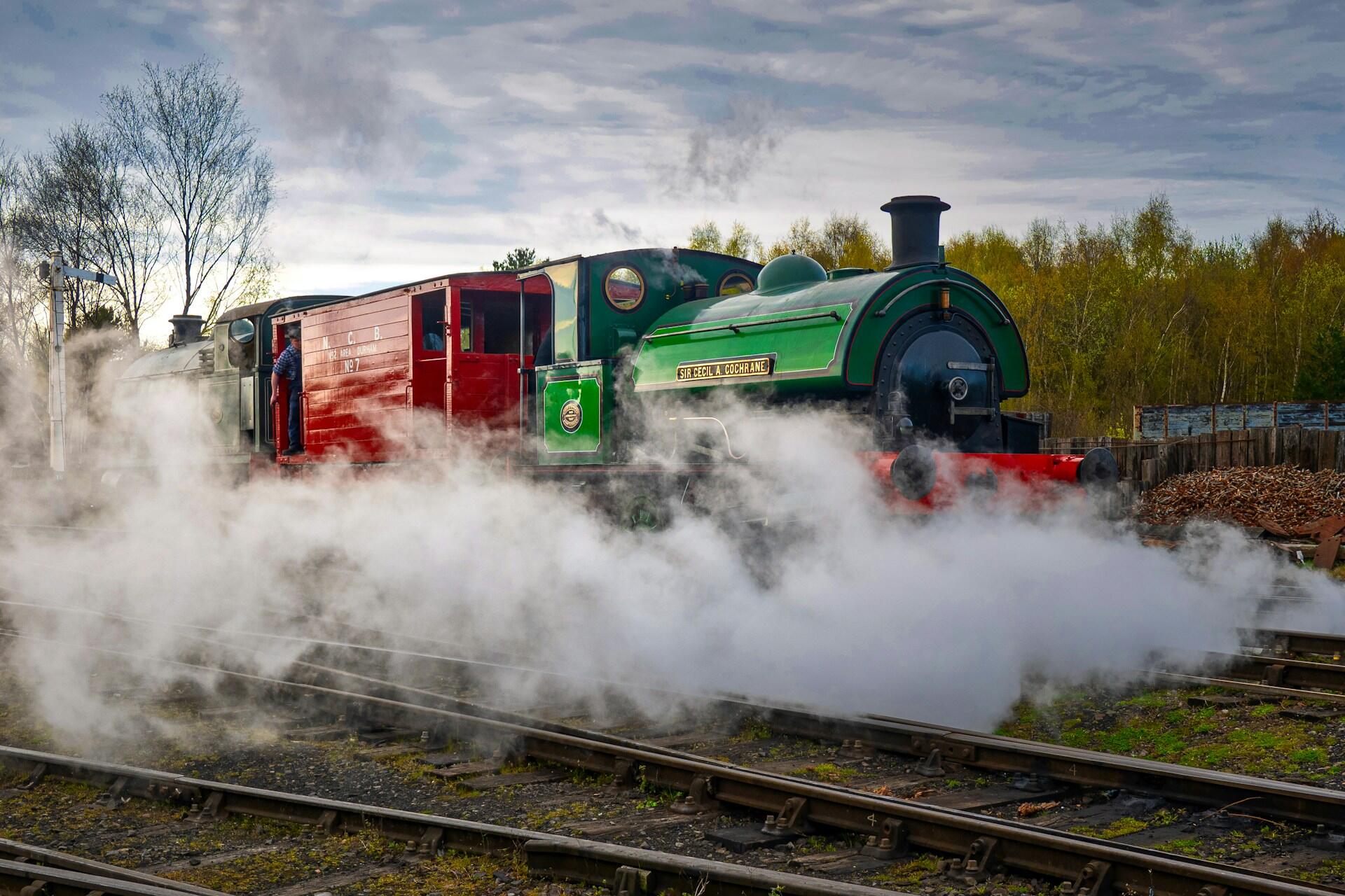 A steam train.