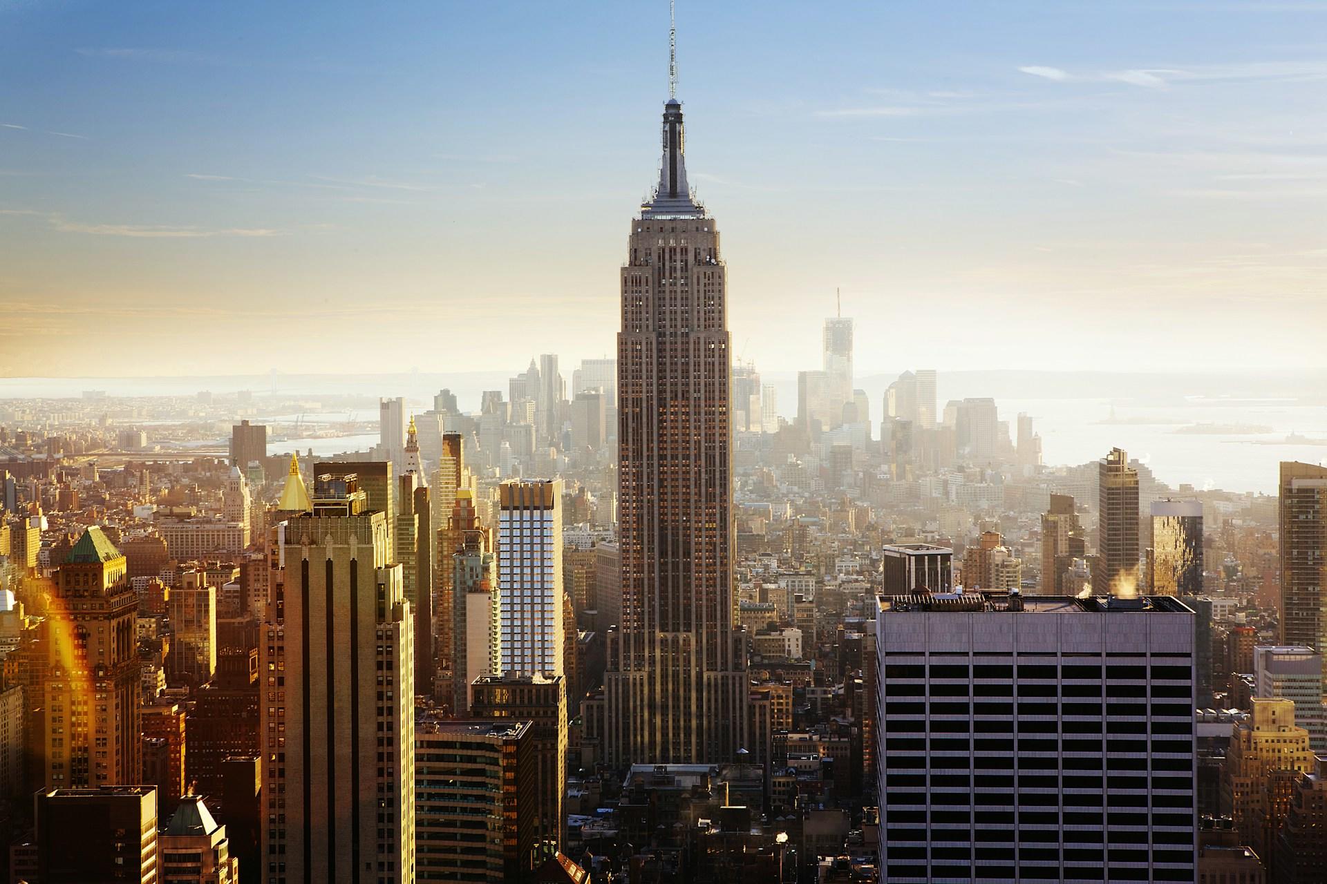 A view of the New York City skyline.