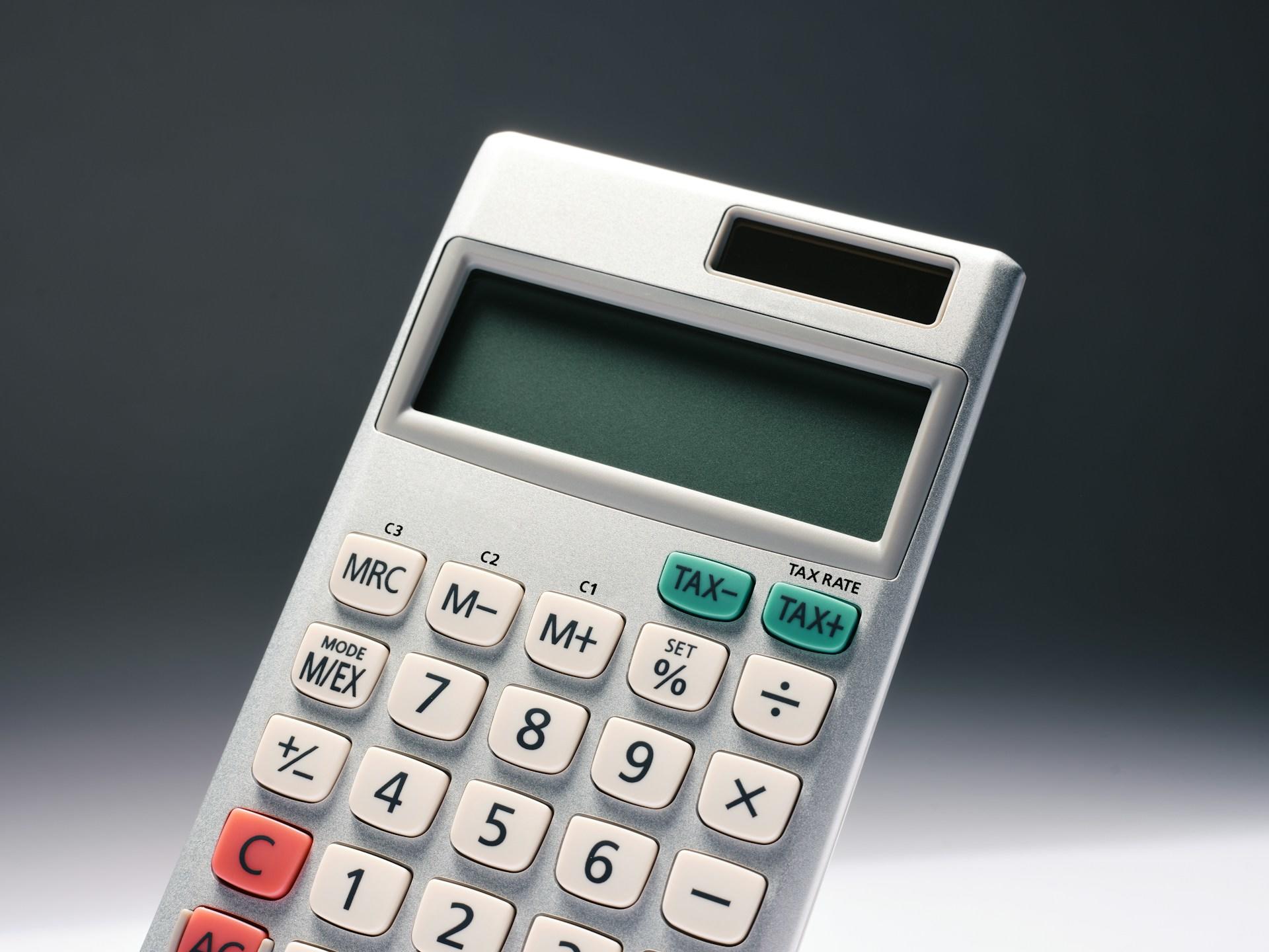 a white calculator