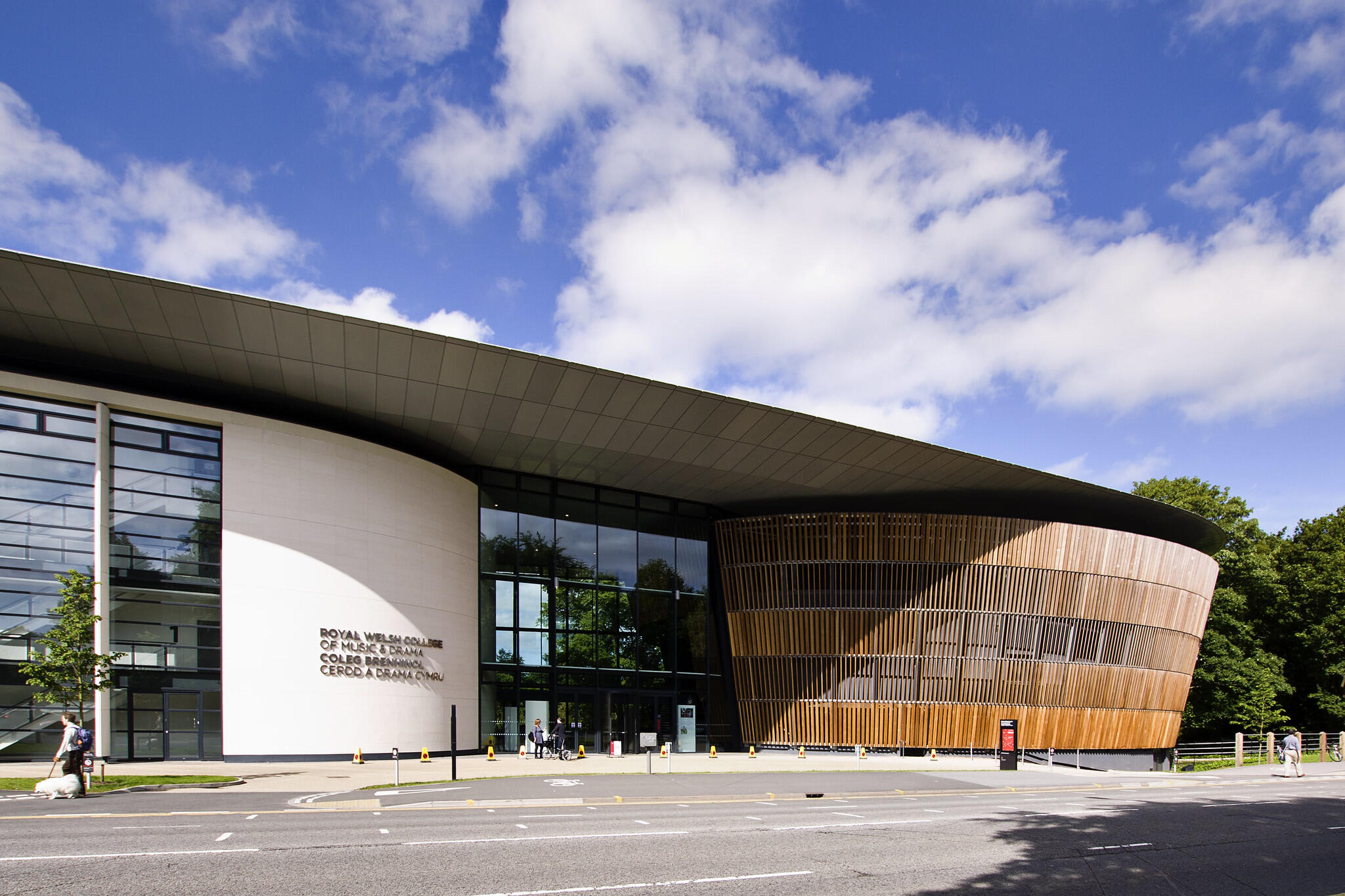 The outside of the Royal Welsh College of Music & Drama