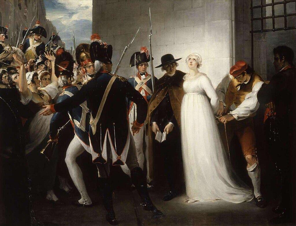 Painting 'Marie Antoinette being taken to her Execution' (1794), by William Hamilton