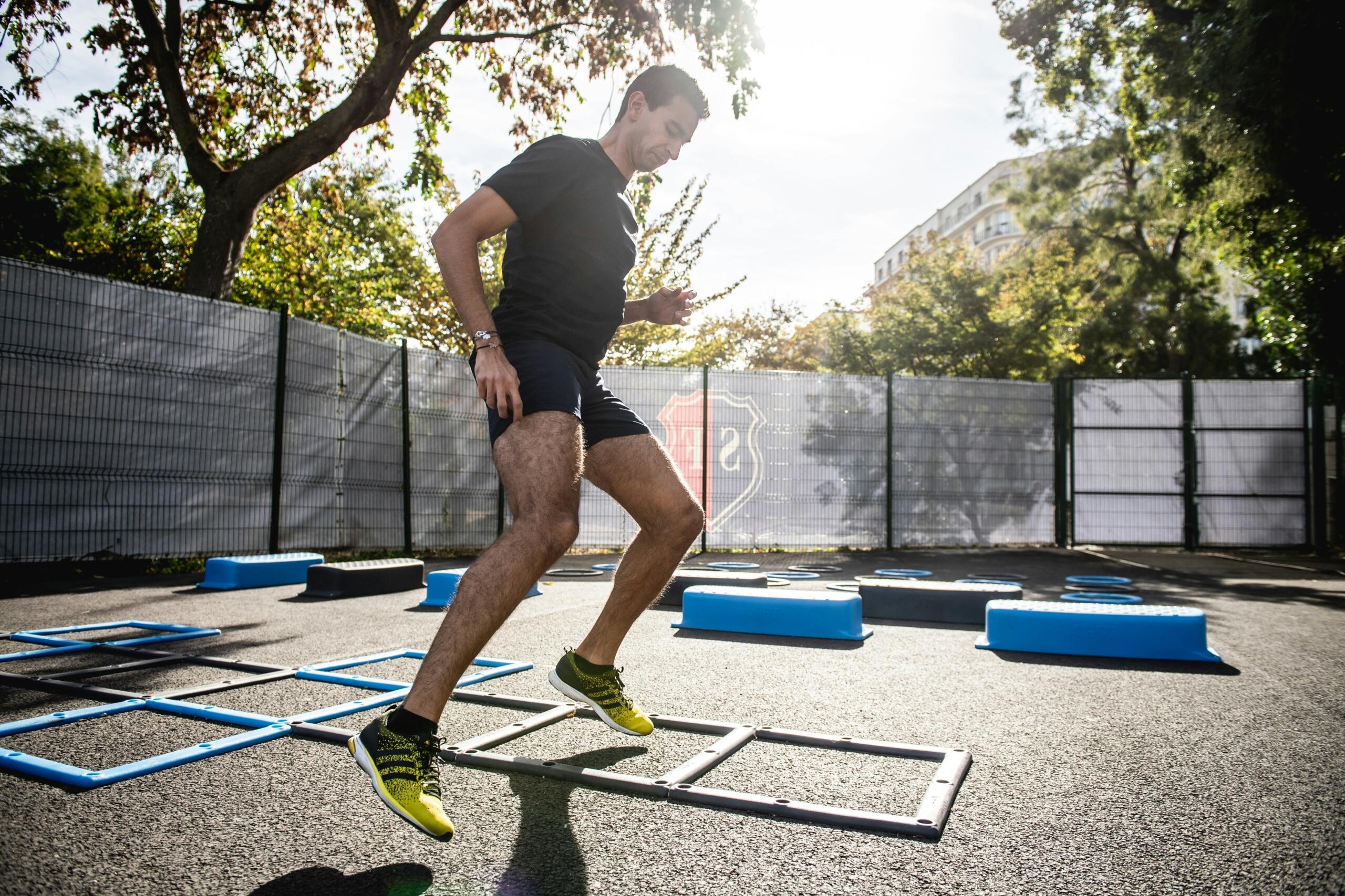 Physical training session.