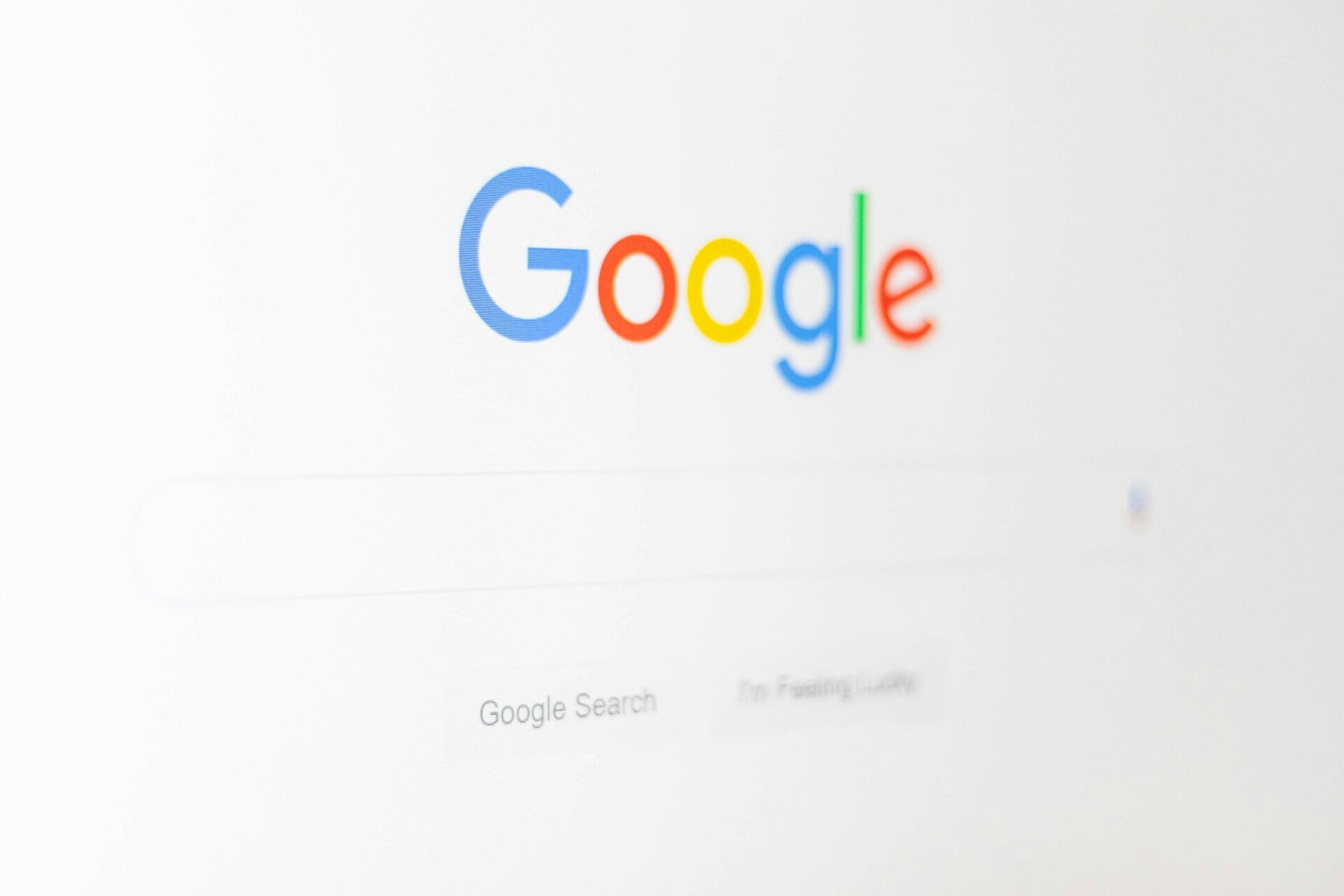 The Google homepage.
