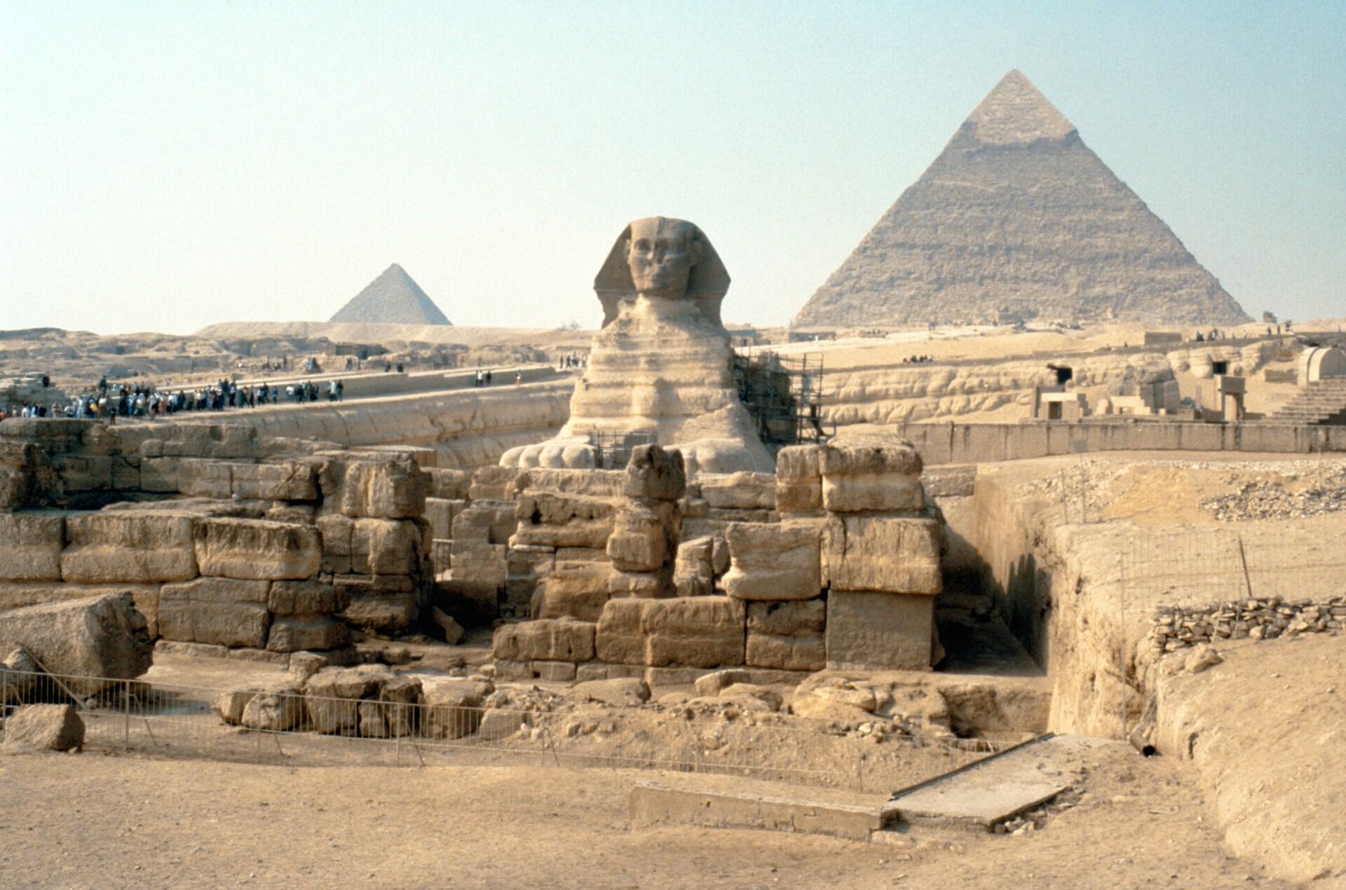 The Sphinx and the pyramids