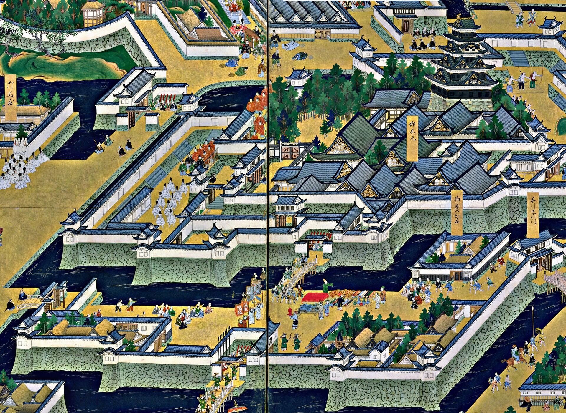 A drawing of Edo castle.