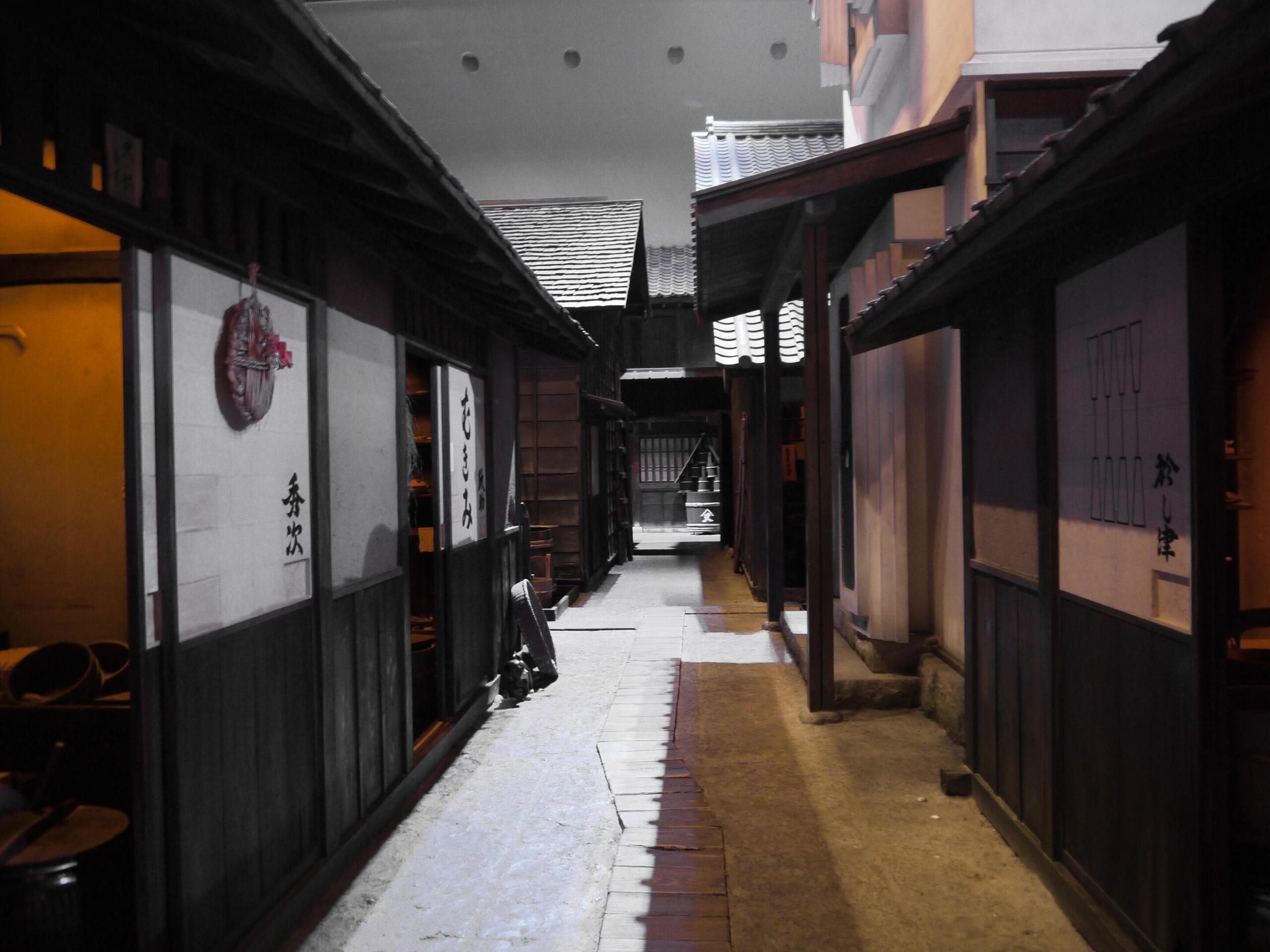 A model of Edo era Japanese housing. 