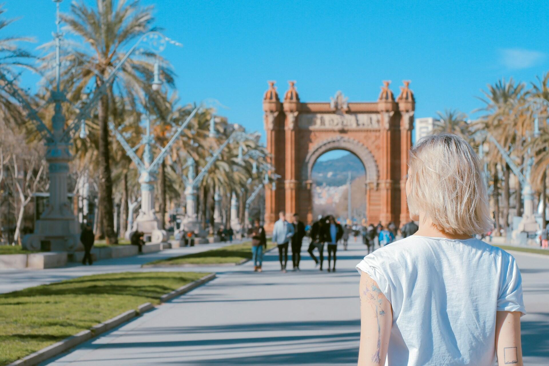 A park in Barcelona, Spain.