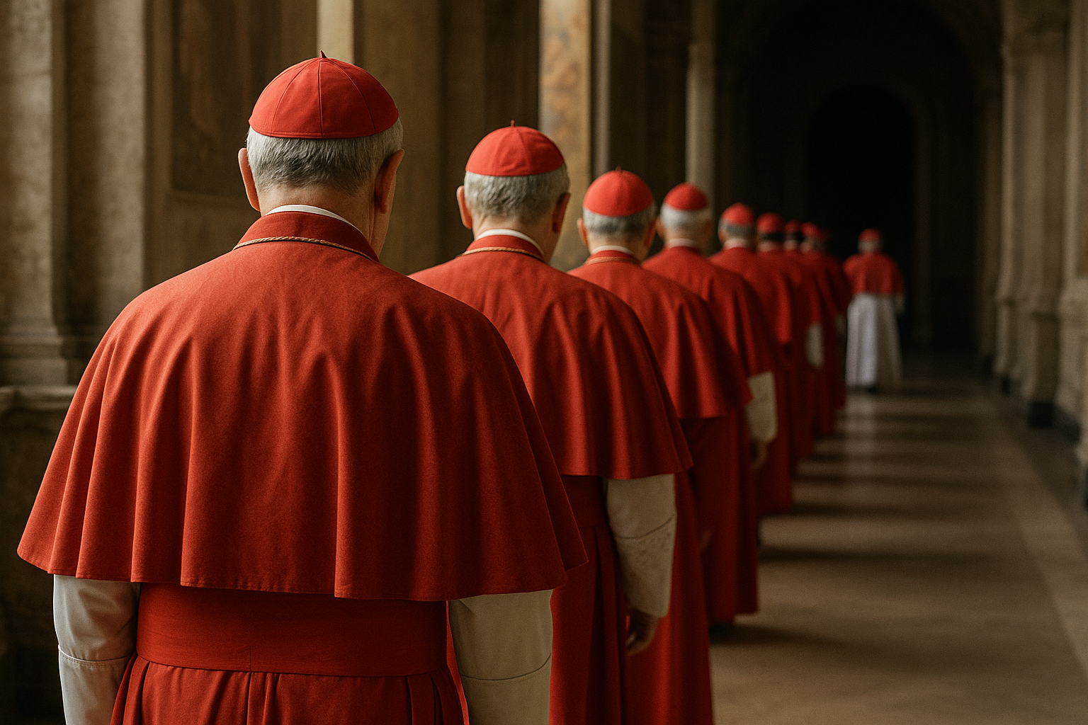 People lining up for the conclave